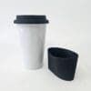 15oz Ceramic Latte mug with grip Sublimation Blanks : 15oz Ceramic Latte Mug (With Silicone Black Lid) (TTX)