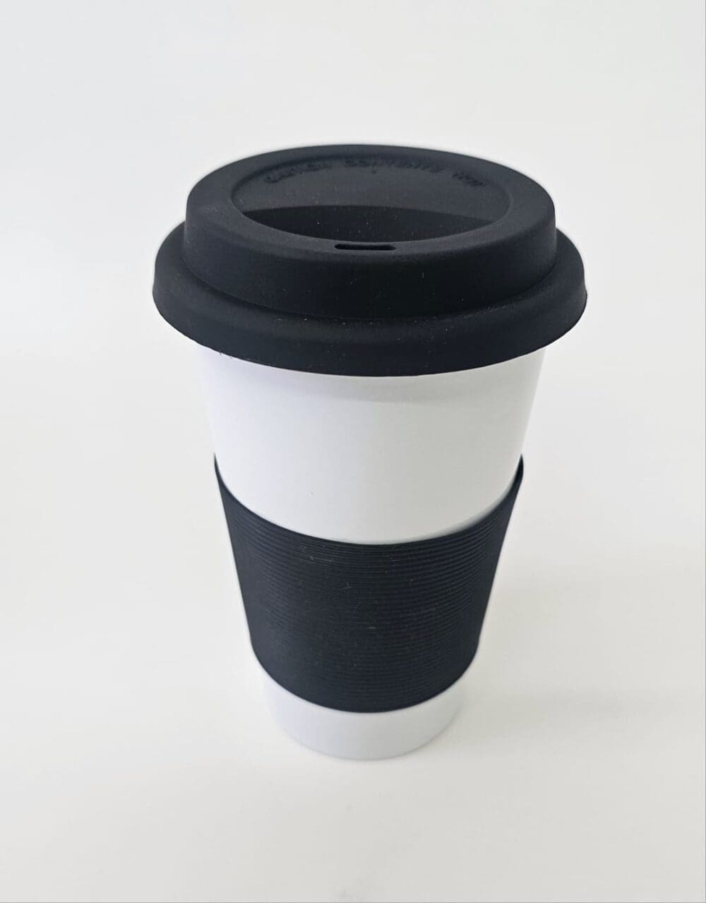 15oz Ceramic Mug Front Sublimation Blanks : 15oz Ceramic Latte Mug (With Silicone Black Lid) (TTX)