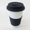 15oz Ceramic Mug Front Sublimation Blanks : 15oz Ceramic Latte Mug (With Silicone Black Lid) (TTX)