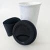 15oz ceramic latte mug with grip and lid off Sublimation Blanks : 15oz Ceramic Latte Mug (With Silicone Black Lid) (TTX)