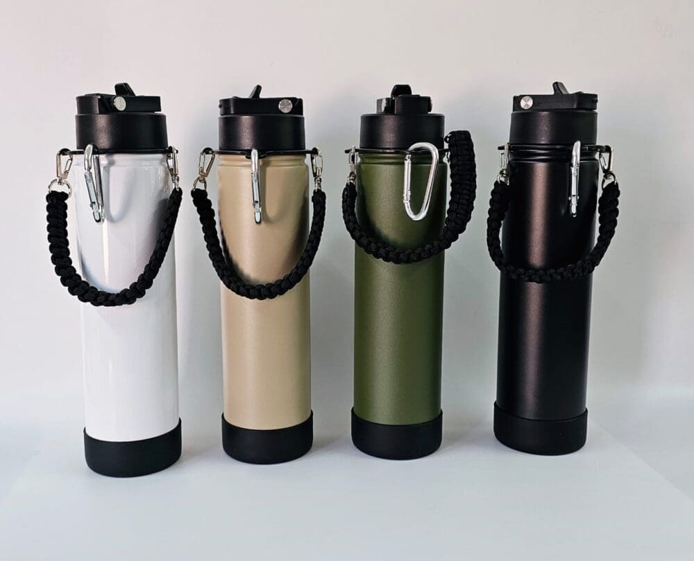 Sublimation Blanks, UV Sticker, Adhesive Vinyl or Engraving : 24oz Rope Tumblers (TTX)