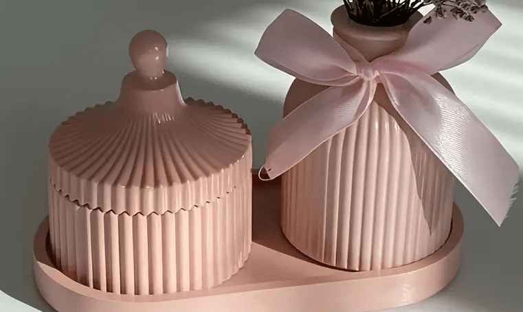 Resin & Epoxy : 4 Piece Tray, Vase & Container Set [Code TU184_B)