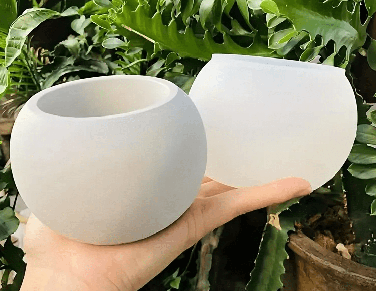 Resin & Epoxy : 3 Piece Floral/Pot Plant Silicone Mould (3 Sizes) [Code TU184_A)