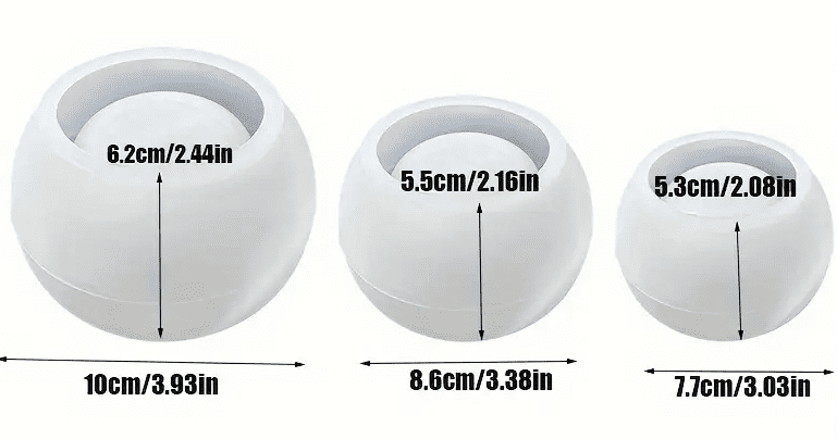 Resin & Epoxy : 3 Piece Floral/Pot Plant Silicone Mould (3 Sizes) [Code TU184_A)