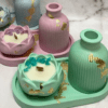 Resin & Epoxy : 3 Piece Tray, Candle Jar, Vase [Code TU184_C) + Casting Support Jig for the Vase mould
