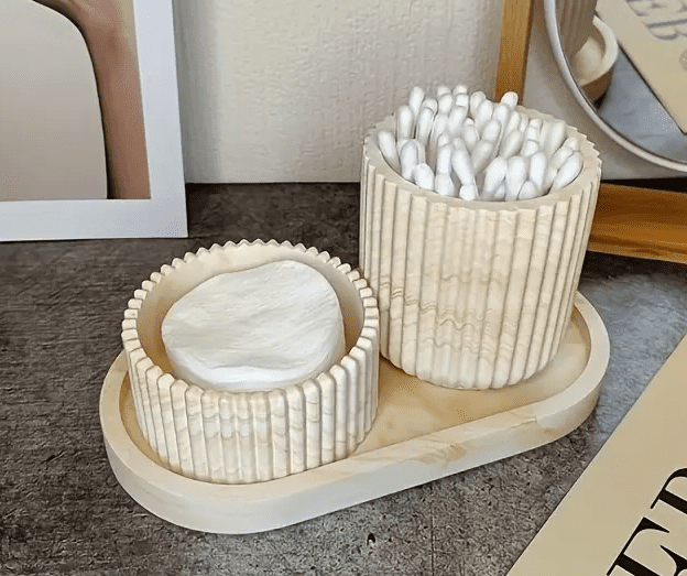 Resin & Epoxy : 4 Piece Tray, Candle Jar & Container [Code TU184_D)