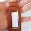 Sublimation Blanks : PU Rectangle Leather Keyring with metal insert (TTX)