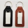 Sublimation Blanks : PU Rectangle Leather Keyring with metal insert (TTX)