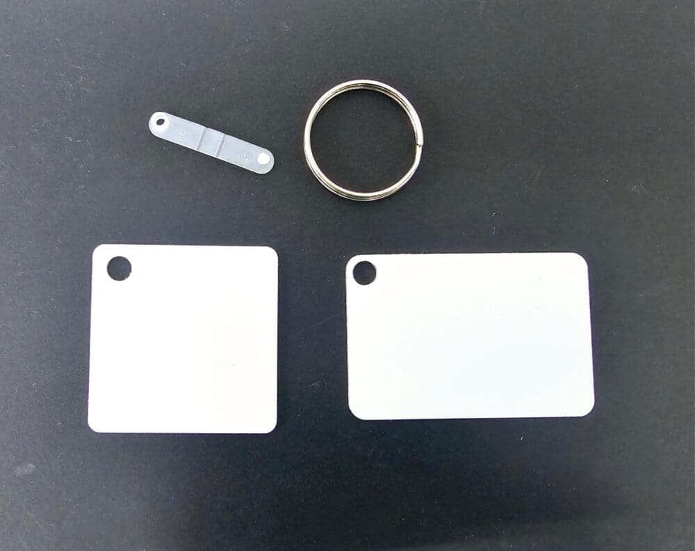 Rectangle and Square Keychain Sublimation Blanks : Aluminium Double Sided Keychains (TTX)