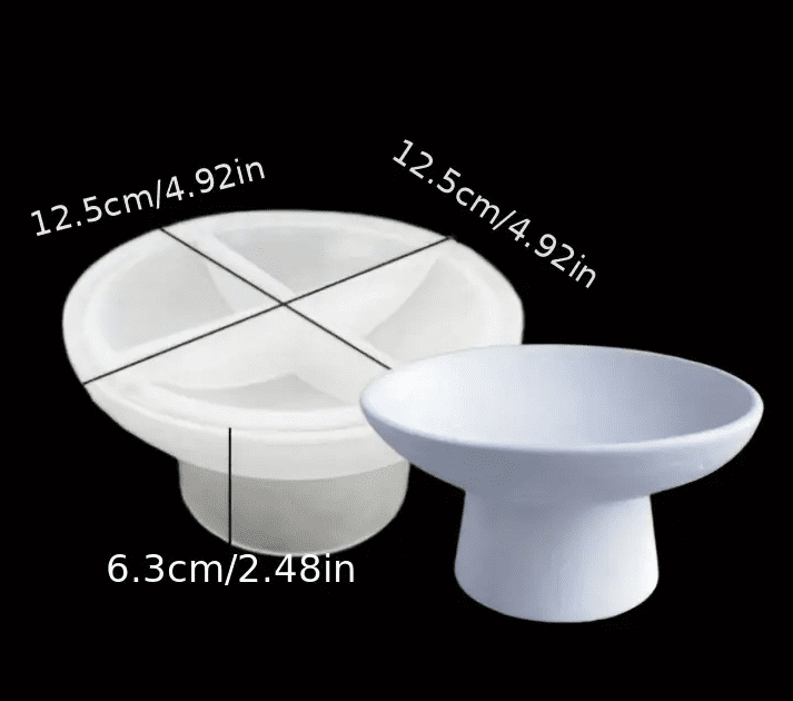 Silicone Moulds : Pedestal Bowl/Tray Silicone Mould (Code TUM_AN)