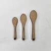 MDF : Plain MDF Wooden Spoon Keychain + silver split keyring (3 Sizes)