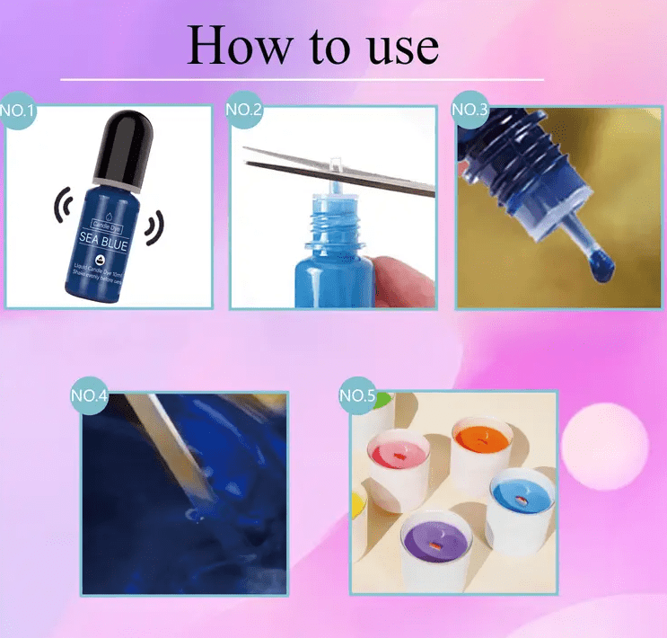 Candle DyeHowtouseA Wax Candle Supplies & Consumables : Vibrant Candle Dye (10 Colours)