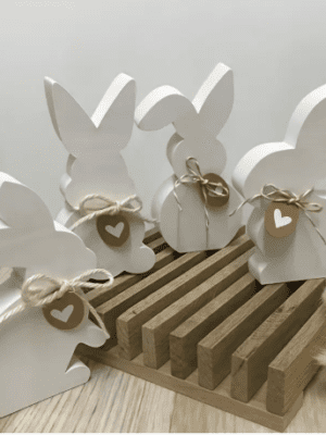 EasterBunnySIliconeMouldSet2 Resin & Epoxy : 4 Piece Easter Bunny Silicone Mould Set [Code TU184_G)