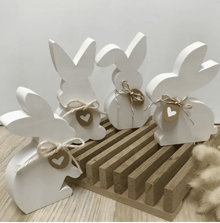 Resin & Epoxy : 4 Piece Easter Bunny Silicone Mould Set [Code TU184_G)