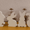 Resin & Epoxy : 4 Piece Easter Bunny Silicone Mould Set [Code TU184_G)
