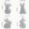 Resin & Epoxy : 4 Piece Easter Bunny Silicone Mould Set [Code TU184_G)