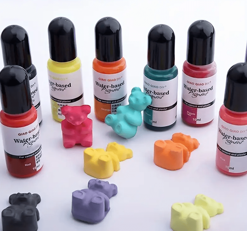 Gypsum Art : Water-based Pigment Power for Gypsum & Cement (24 Colours)