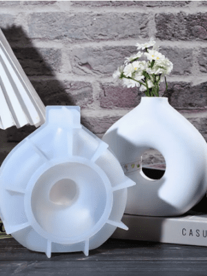 Silicone Moulds : Hollow Circle Vase Silicone Mould
