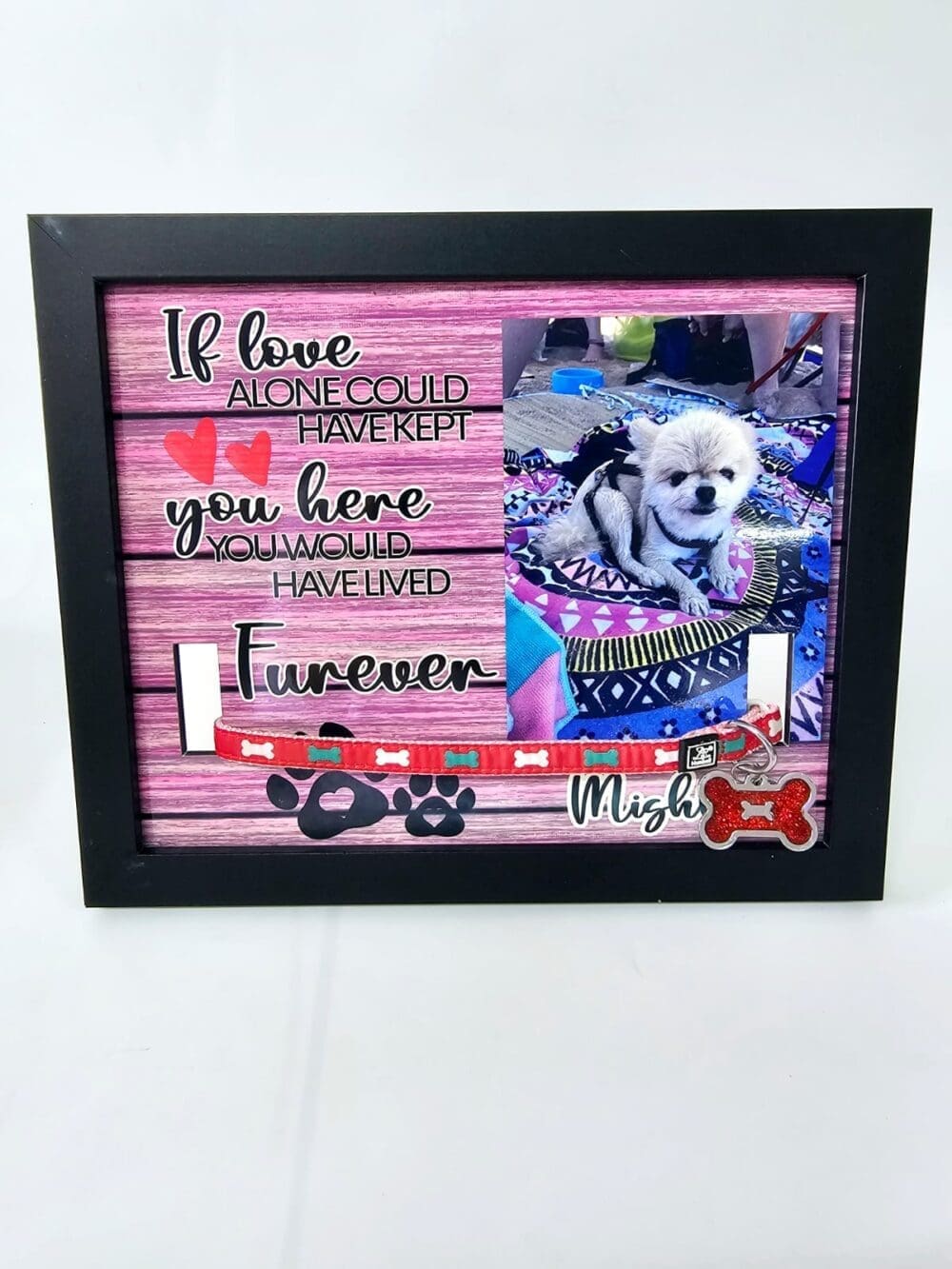 Pet Memorial PhotoFrameMishka Sublimation Blanks : Sublimation MDF Dog Memorial Photo Frame