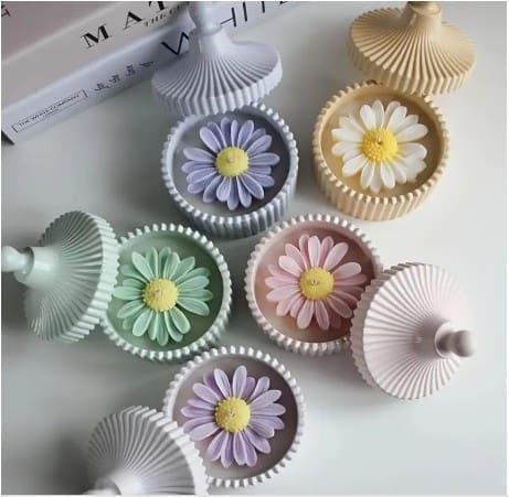 Silicone Moulds : Carnival Stripped Trinket Bowl with lid (STBx98)