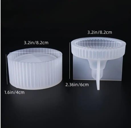 Silicone Moulds : Carnival Stripped Trinket Bowl with lid (STBx98)