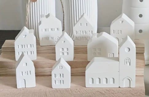 Silicone Mould : 12 Piece Europeans Style Small House Mould (12pcEURO)