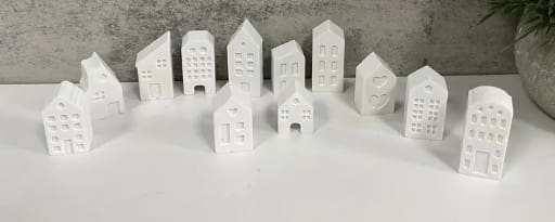 Silicone Mould : 12 Piece Europeans Style Small House Mould (12pcEURO)