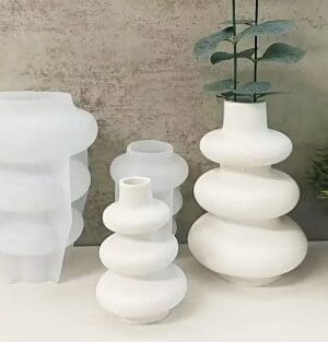 2pcIrregularVaseSiliconeMouldSet.jpg2 Silicone Mould : 2 Piece Ripple Bloom Vase Set Silicone Mould (RipBl2)