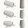Silicone Mould : 3 Piece Origami Vase Silicone Mould Set (Code TUM_AG)