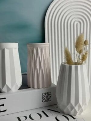 3 pc origami vase 2 Silicone Mould : 3 Piece Origami Vase Silicone Mould Set (Code TUM_AG)