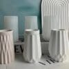 Silicone Mould : 3 Piece Origami Vase Silicone Mould Set (Code TUM_AG)