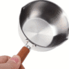 Arts & Crafts : 300ml Stainless Steel Measuring Cup or small Melting Pot with Wooden Handle (Includes Spoon)