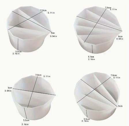 Arts & Craft : 4 pcs Reusable Silicone Pouring Split Cups