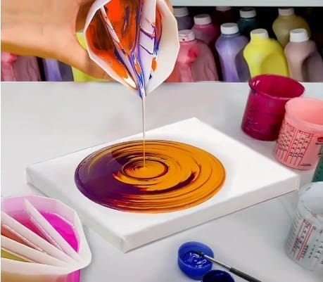 Arts & Craft : 4 pcs Reusable Silicone Pouring Split Cups