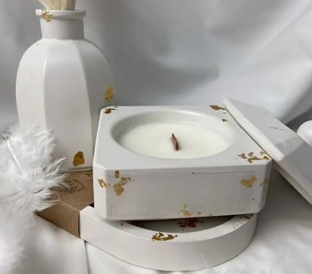 Resin & Epoxy : 4 Piece Oval Tray + Square Storage Container & Polygon Vase (TU184_AH) + Casting Support Jig for the Vase mould
