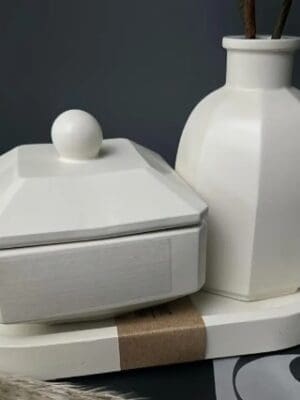 4piece oval tray + square storage container & polygon vase 3 Resin & Epoxy : 4 Piece Oval Tray + Square Storage Container & Polygon Vase (TU184_AH) + Casting Support Jig for the Vase mould