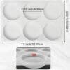 6-Cavity Deep Round Coaster Mould2 Resin & Epoxy : 6 Cavity, 2cm Deep, Round Deep Coaster Silicone Mould (6CAV)