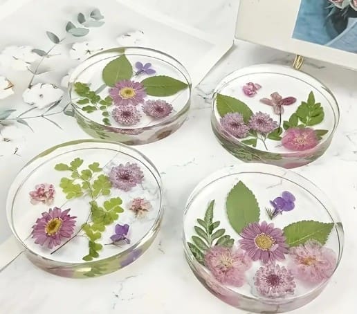 6-Cavity Deep Round Coaster Mould3 Resin & Epoxy : 6 Cavity, 2cm Deep, Round Deep Coaster Silicone Mould (6CAV)