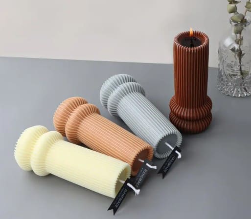 Silicone Moulds : Ribbed Silicone Candle Mould (RCSCM)