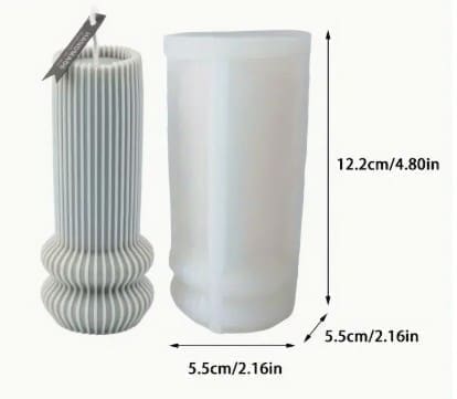 Silicone Moulds : Ribbed Silicone Candle Mould (RCSCM)