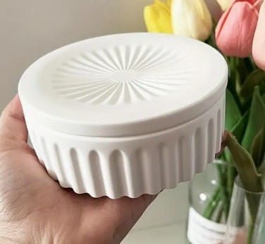 Silicone Moulds : Round Striped Bowl With Lid Silicone Mould (RSBM)