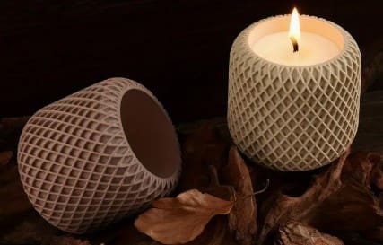Silicone Moulds : Round Mesh Candle Holder Silicone Mould (Mesh123)