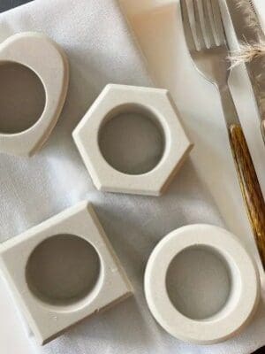 Silicone Napkin Rings Holders Moulds 2 Silicone Mould : Silicone Napkin Ring Holder Moulds (Set of 4) (SNRH)