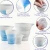 Arts & Crafts : Foldable Silicone Measuring Cups (250ml & 500ml)