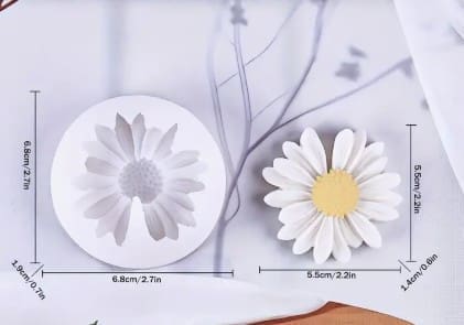 Silicone Mould : Silicone Daisy Flower Mould (With Hole & Without) (SDFM)