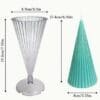 Plastic Mould:  Striped Coned Pillar Candle Plastic Mould (SCP)