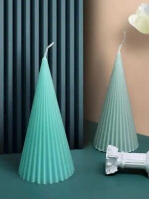 Plastic Mould:  Striped Coned Pillar Candle Plastic Mould (SCP)