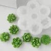Silicone Mould : 1 Pc Succulent Flowers Silicone Mould (Succ-DF)