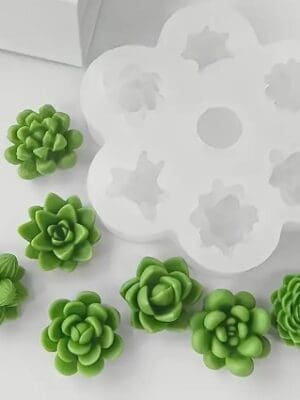 1 Pcs Succulent Different Flowers Silicone Mould Silicone Mould : 1 Pc Succulent Flowers Silicone Mould (Succ-DF)