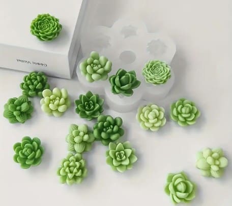 Silicone Mould : 1 Pc Succulent Flowers Silicone Mould (Succ-DF)